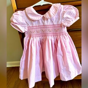 Smocked dress, Pink, 12-18 months